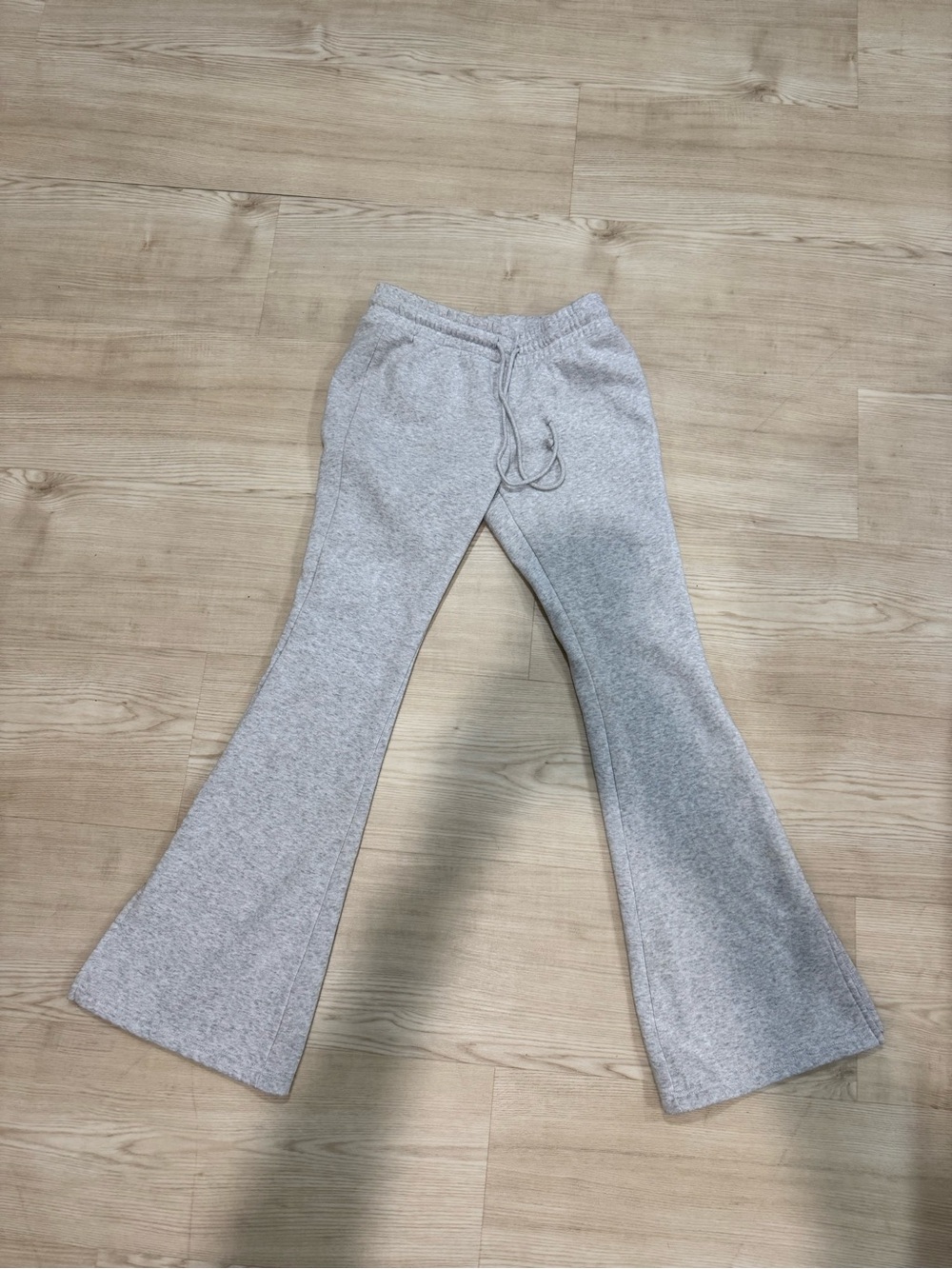 Sunday Light Gray Flare Sweatpants with Drawstring